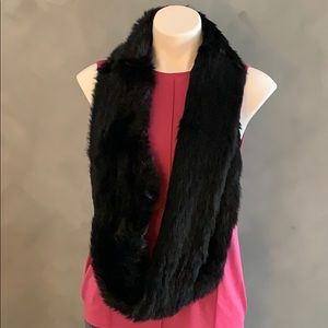 Jocelyn Rabbit Fur Infinity Scarf